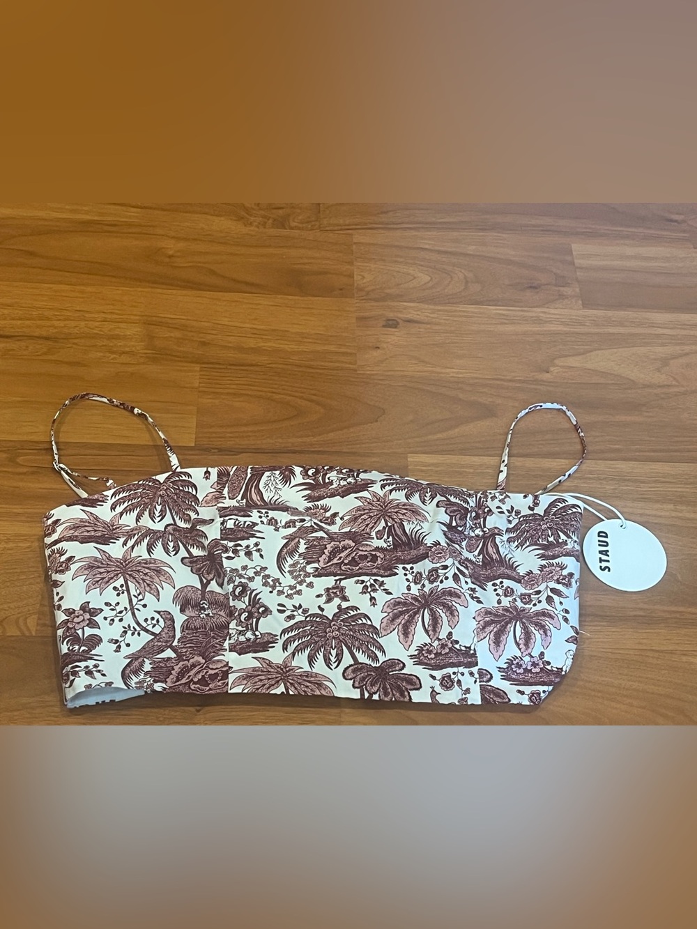STAUD Federico tank Bordeaux Toile - Size L - NWT - Picture 2 of 5